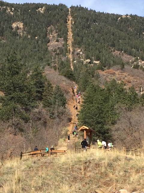 Base of the Manitou Springs Incline in Colorado