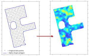 Assign NoData using an alpha shape in Surfer