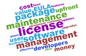 Software maintenance word cloud